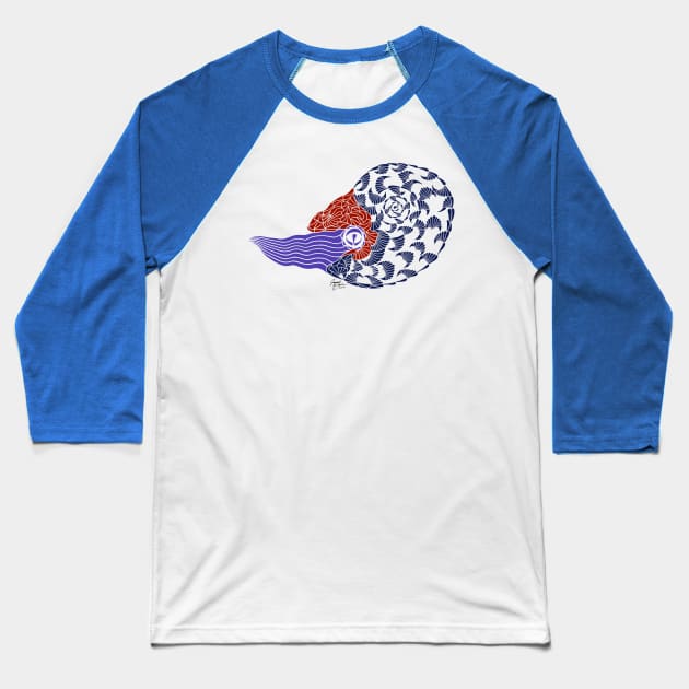 Nautilus Baseball T-Shirt by fakelarry